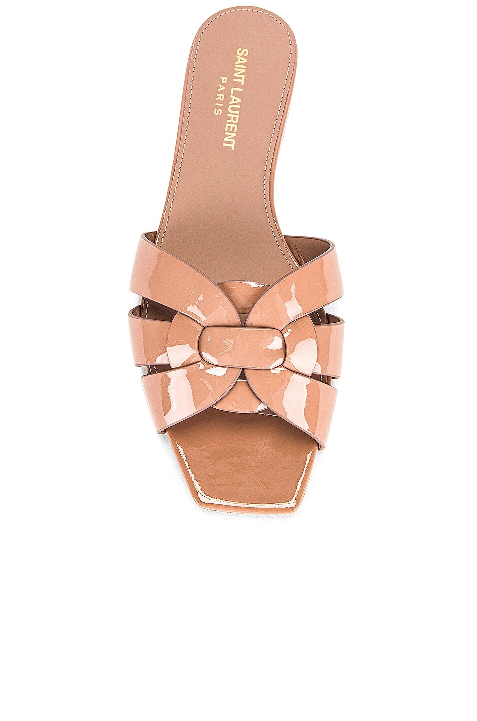 Сандалии Tribute на плоской подошве Saint Laurent, цвет Beige Rose — фото 4