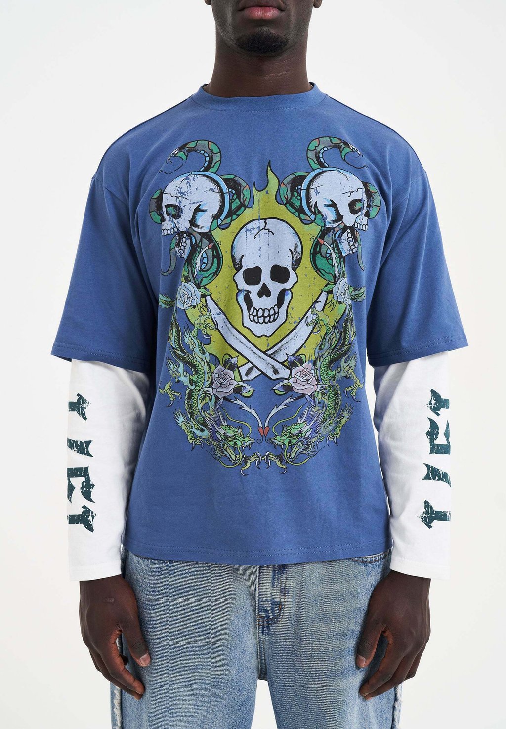 

Футболка с длинным рукавом Ed Hardy, синий