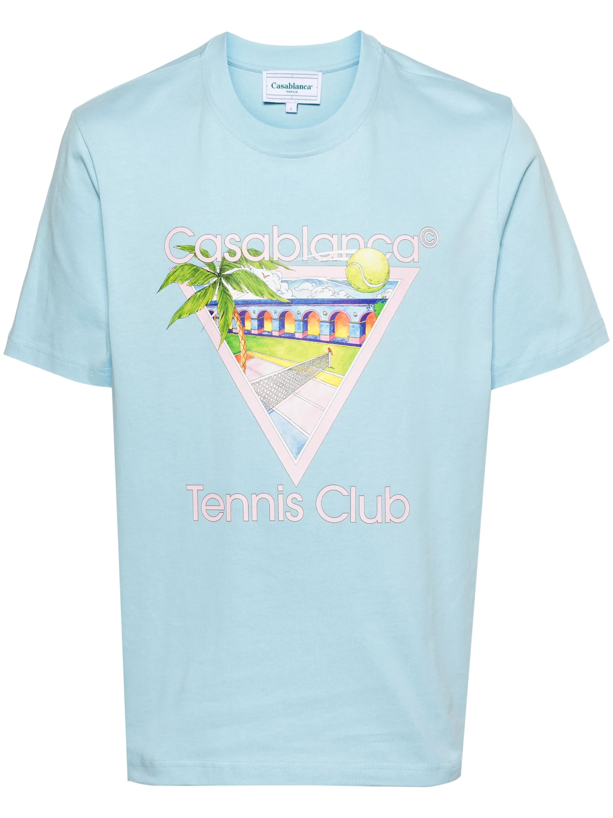 

Футболка из органического хлопка с логотипом Casablanca, синий