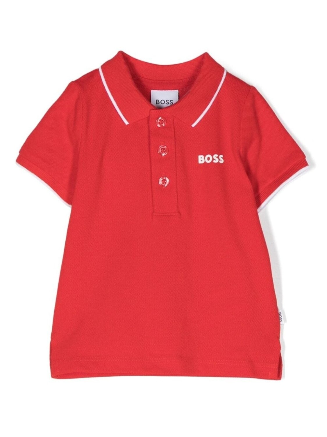 

BOSS Kidswear рубашка поло с логотипом, красный