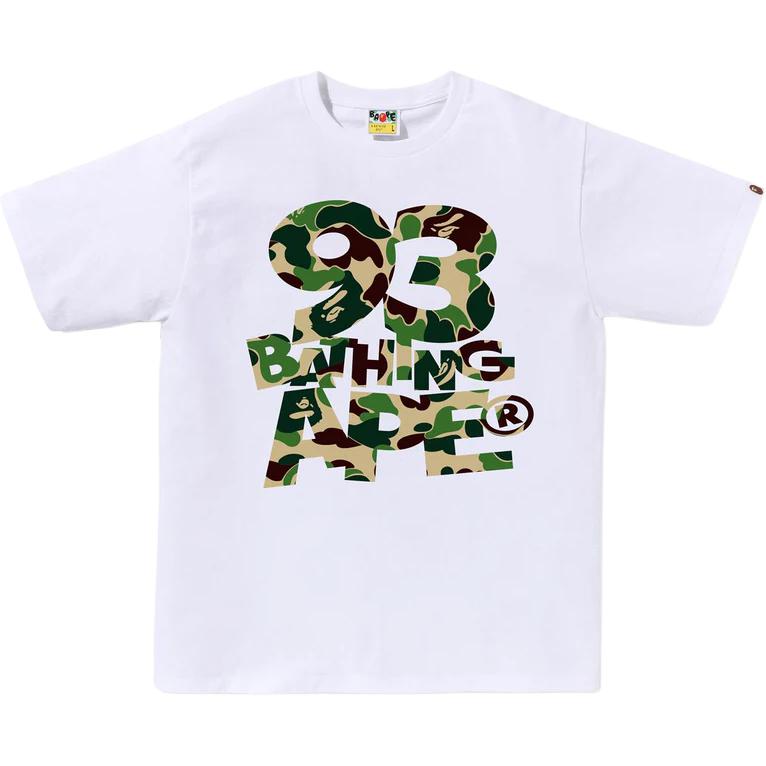 

Мужская футболка ABC Camo FW25 A Bathing Ape, белый/зеленый