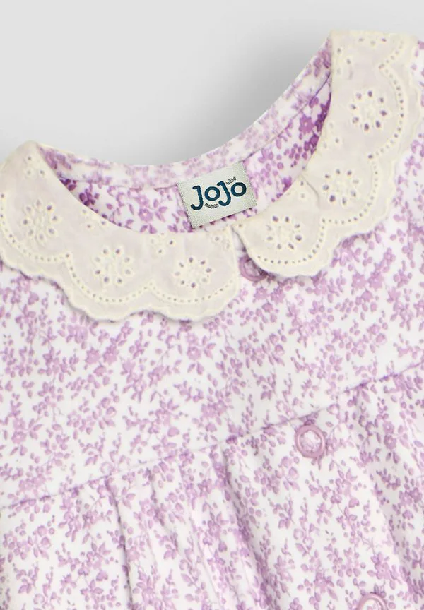 Красивый спальный комбинезон с цветочным принтом, прямого кроя. Jojo Maman Bébé, Lilac — фото 3
