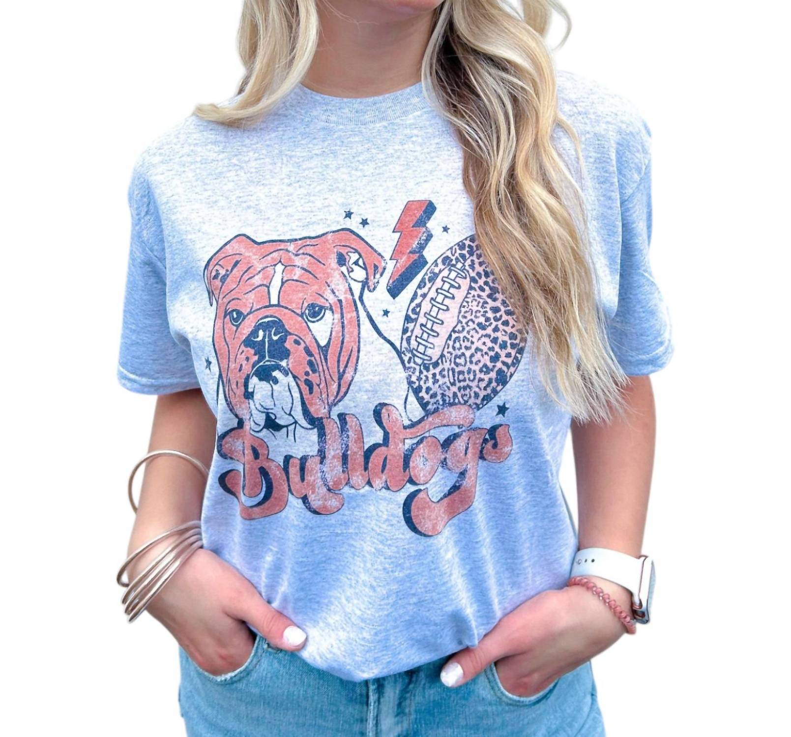 

Футболка «Leopard Lightening Bulldogs» в пепле Cypress Slough Outfitters