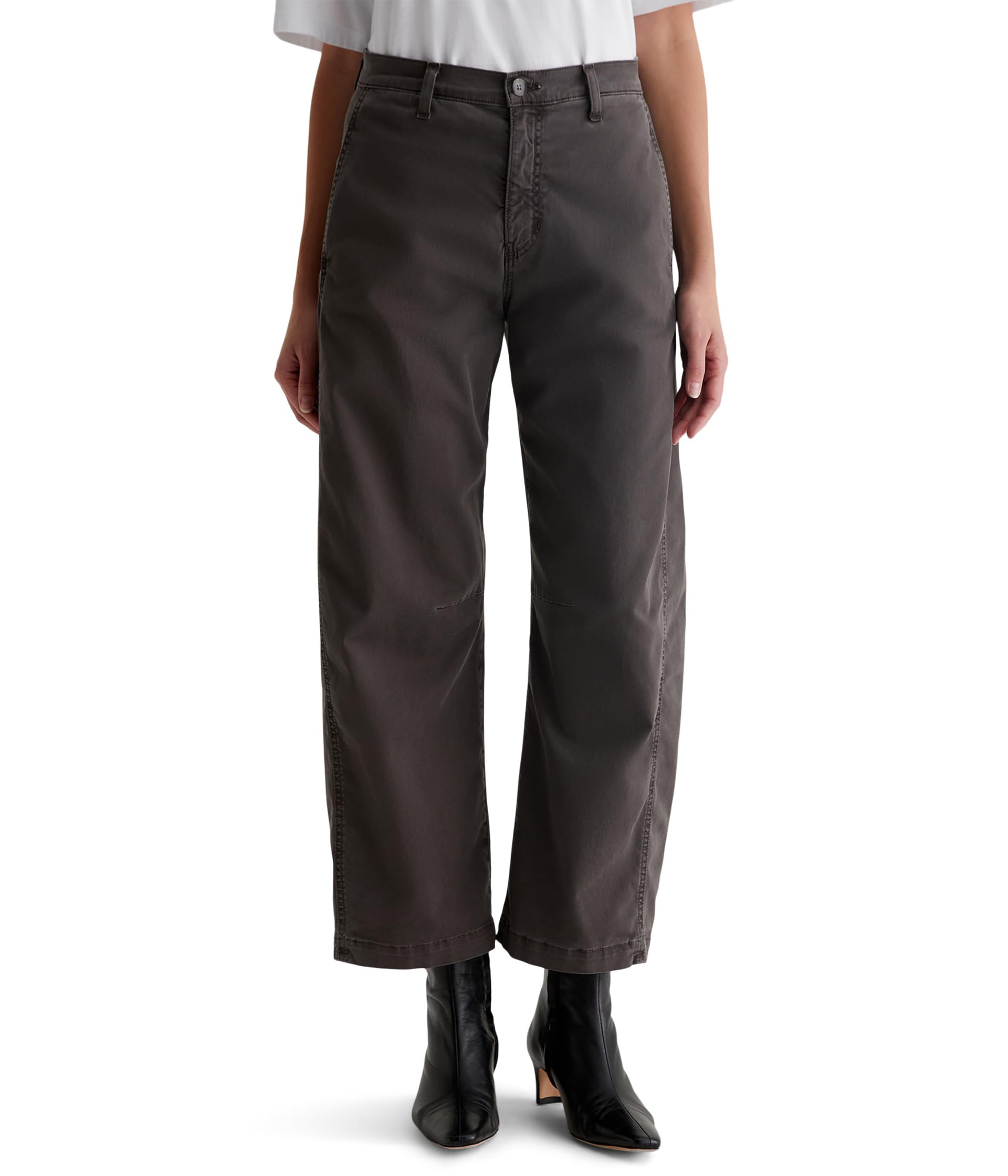 

Джинсы AG Jeans Fiona Hise Rise Barrel Chino In Sulfur Misty Grey, Sulfur Misty Grey