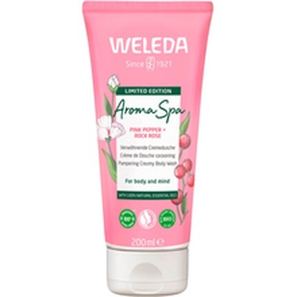 

Aroma Spa Pink Pepper Rock Rose Нежный кремовый гель для душа Weleda