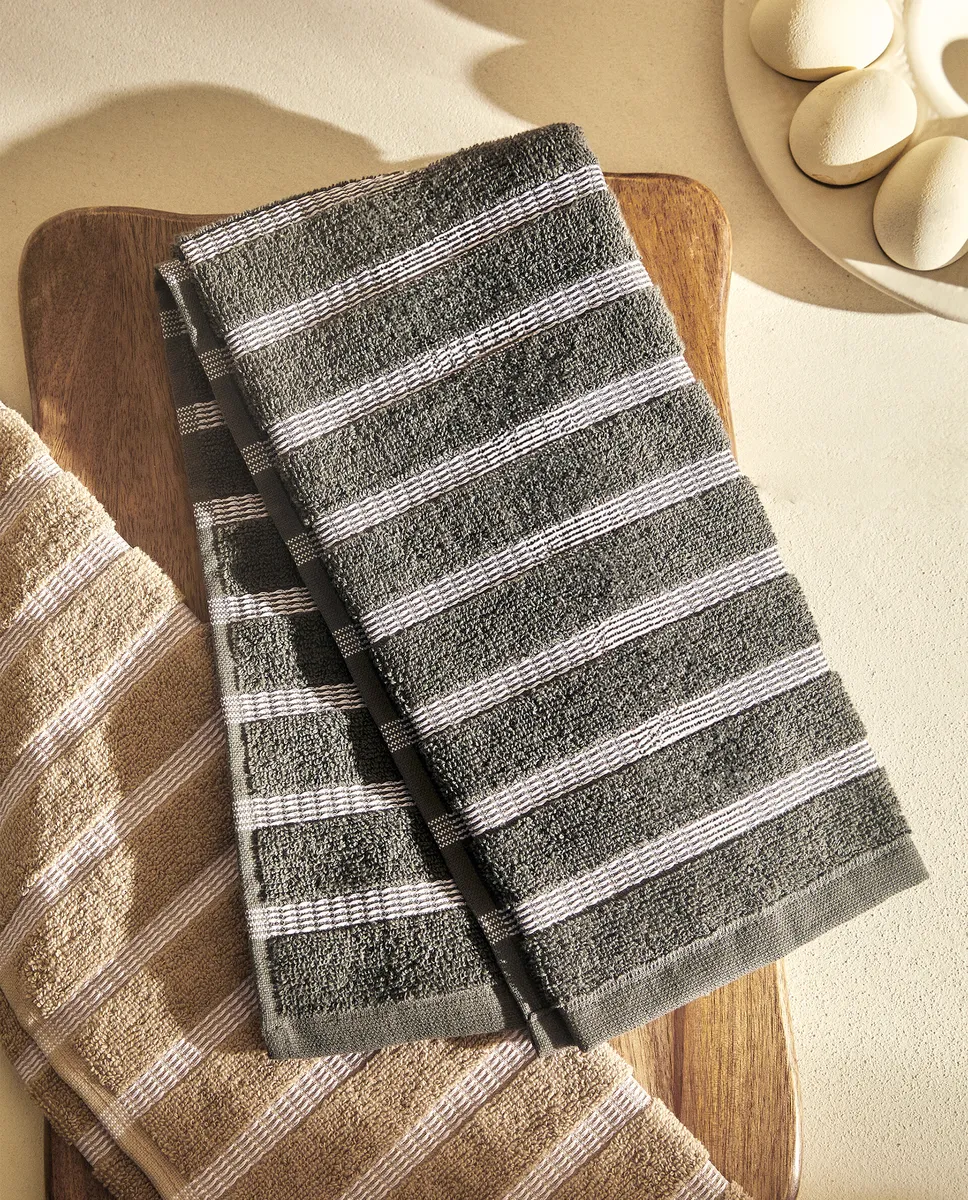 

Махровое кухонное полотенце из хлопка Zara Home, зеленый
