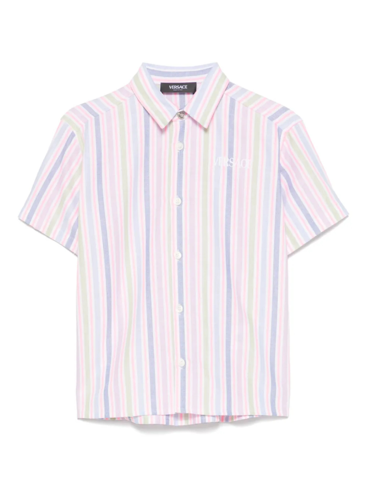 

Versace Kids рубашка в полоску, белый