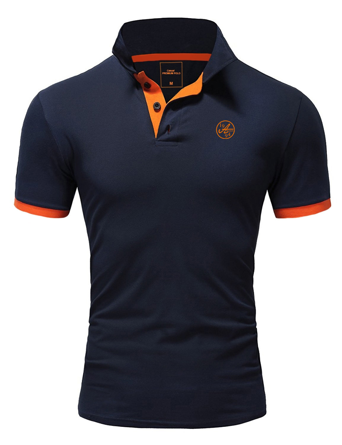 

Поло Amaci&Sons Basic Kontrast Polo Shirt MEMPHIS, цвет Navyblau/Orange