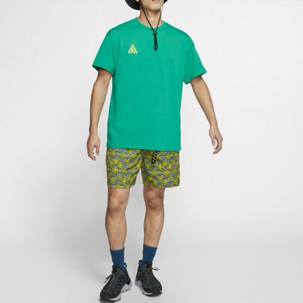 Футболка acg small logo casual short sleeve green Nike, зеленый — фото 3