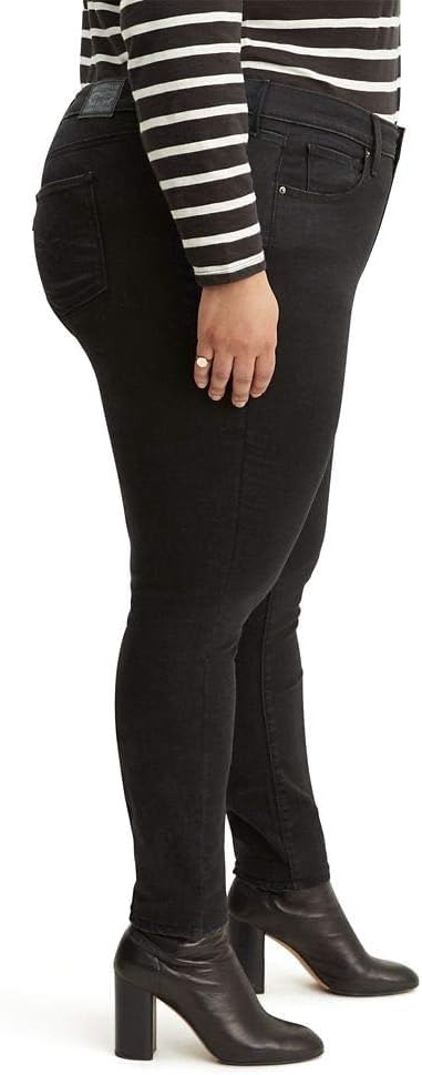 Женские джинсы Levi's Plus Size 721 с высокой талией и зауженными джинсами, Black Peony — фото 2