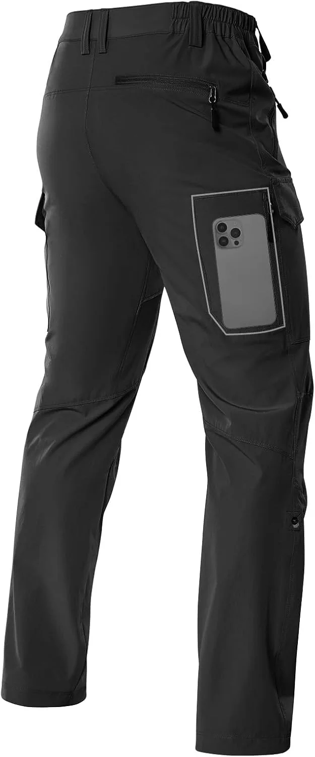 

Штаны для походов Moosehill мужские Stretch: дышащие, водонепроницаемые, быстросохнущие, легкие, из нейлона и спандекса для рыбалки и путешествий