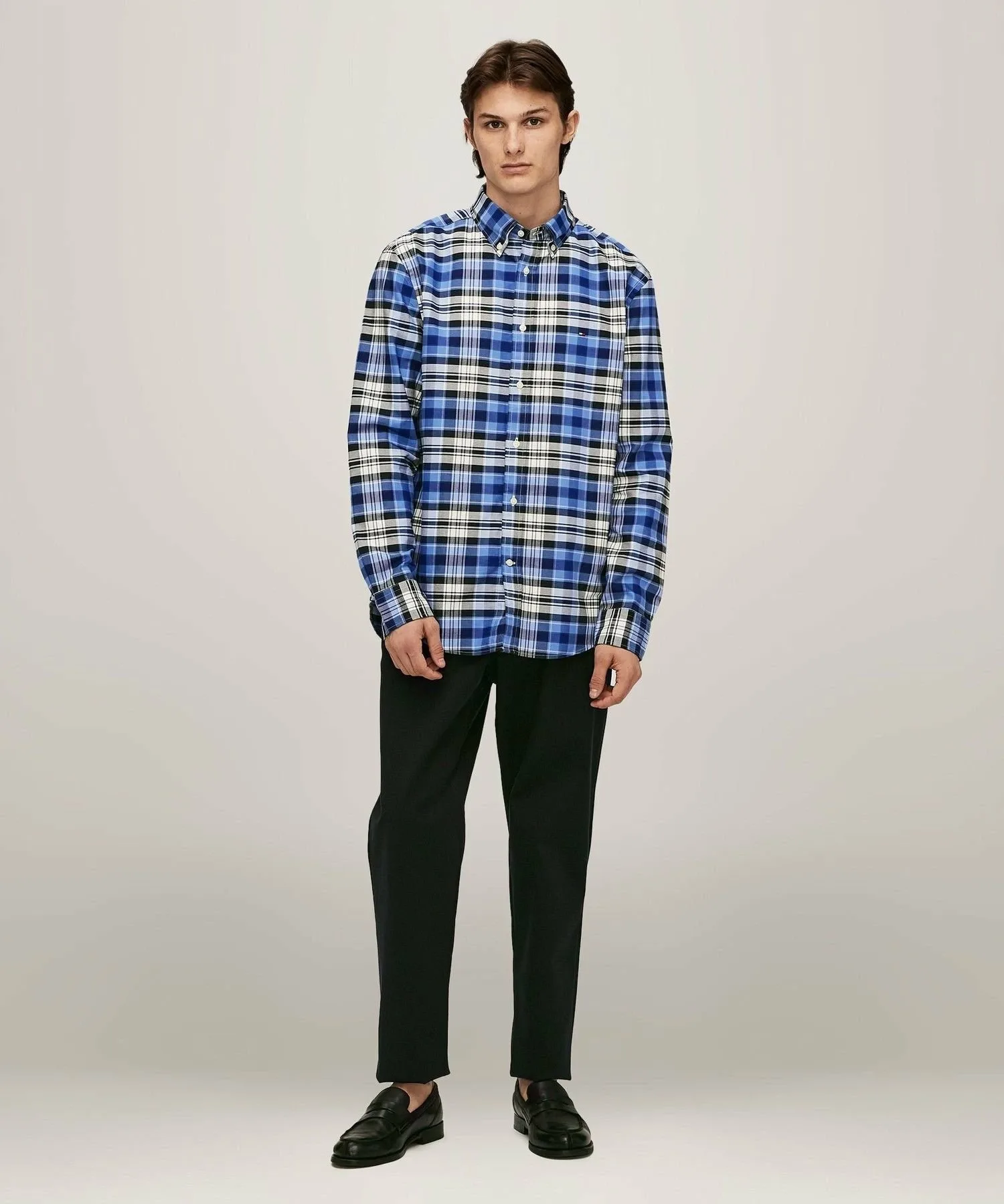Рубашка в клетку «Оксфорд Херитейдж» TOMMY HILFIGER, Blue 0GY — фото 3