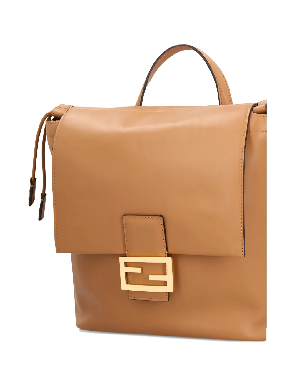 Рюкзак с застежкой FF Fendi, коричневый — фото 4