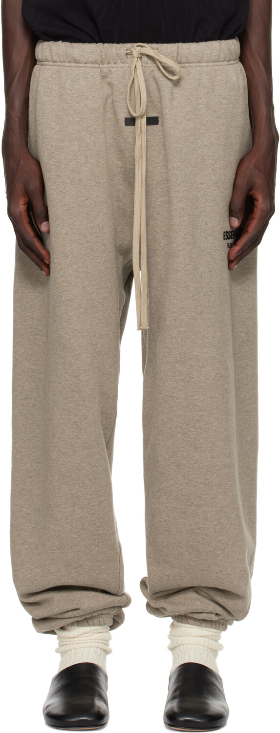 

Серые флисовые спортивные штаны Essential Fear of God ESSENTIALS, Heather gray