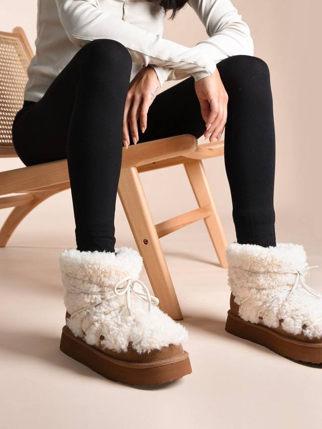 Женские зимние ботинки Brooke из овчины Just Sheepskin, Chestnut — фото 2