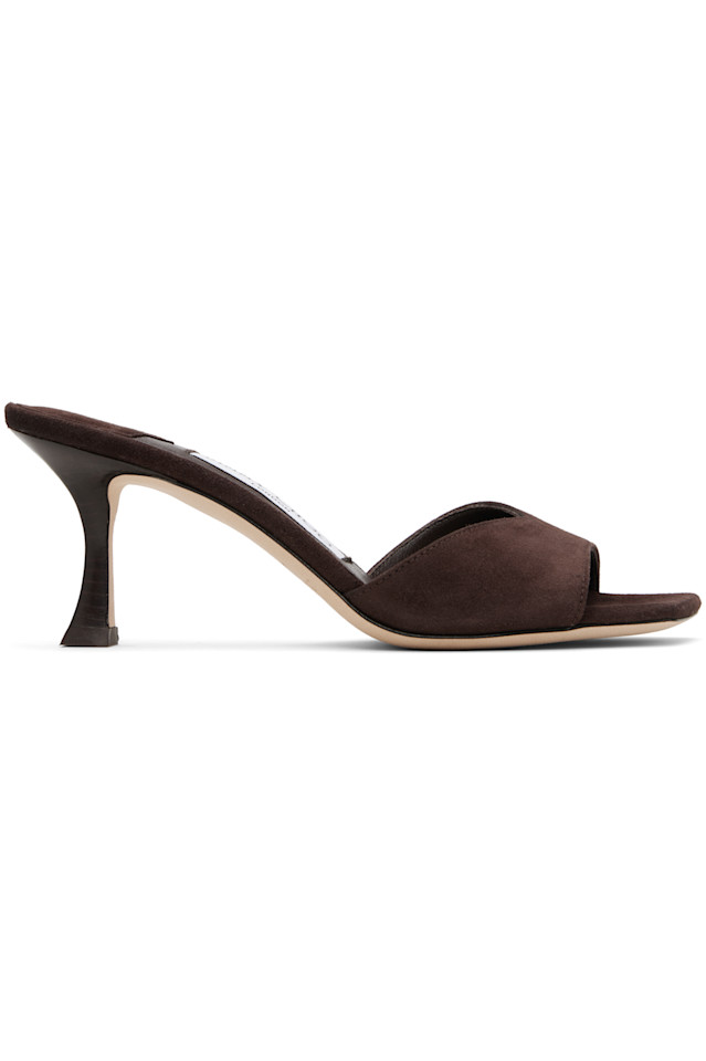 Сандалии Skye 70 на каблуке Jimmy Choo, коричневый