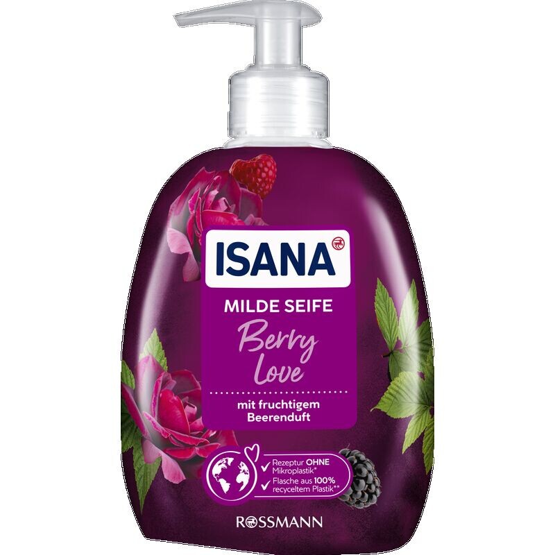 

Мягкое мыло Berry Love в дозаторе ISANA, 500 ml