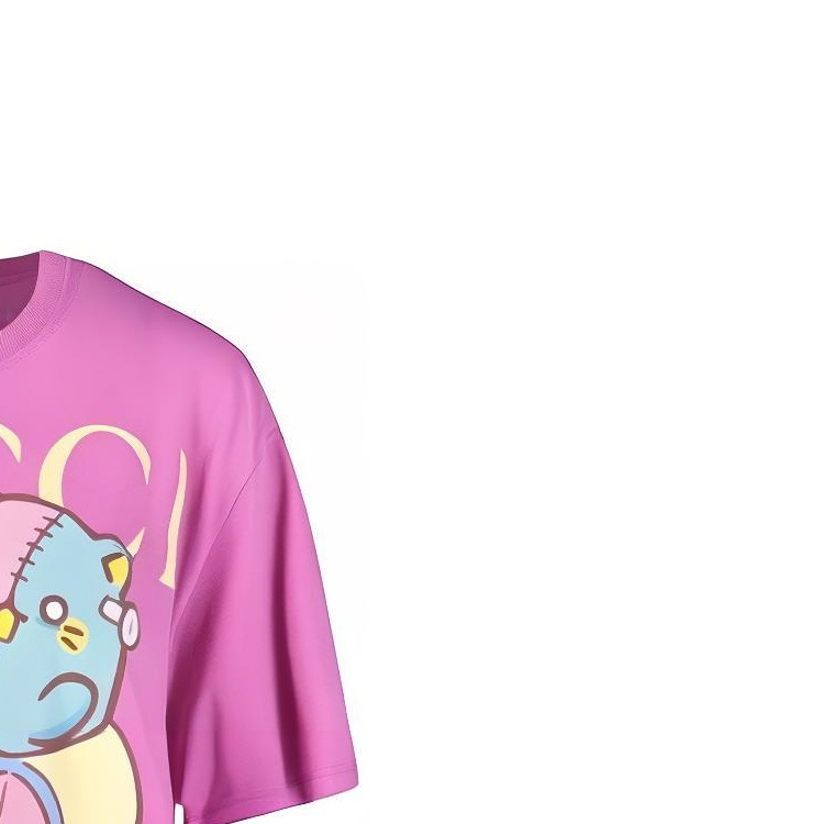 

Футболка с рукавом дроп-шилдер женская розовая GUCCI