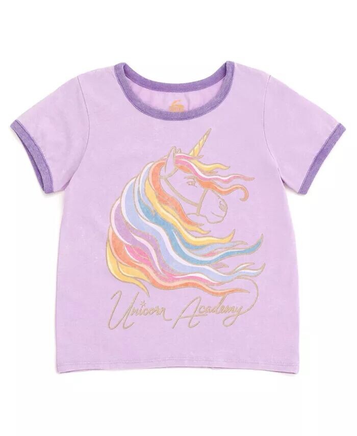 

Футболка для маленьких девочек Unicorn Academy, фиолетовый