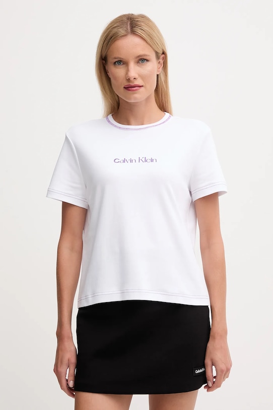 

Хлопковая футболка Calvin Klein Jeans, белый