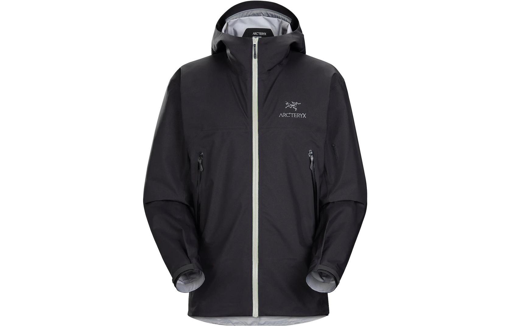 

Arcteryx Ветровка мужская для походов на открытом воздухе водонепроницаемая ветрозащитная дышащая, Black-Pure White
