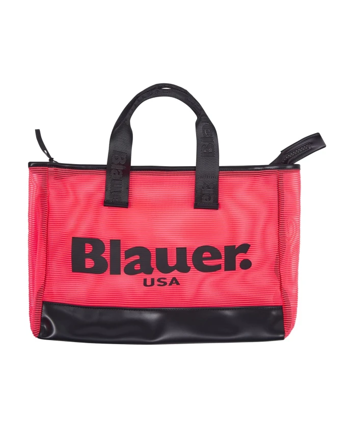 

Красная сетчатая сумка для покупок с ручками Blauer, красный
