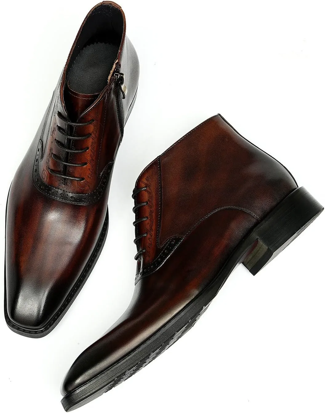 

Мужские ботинки Santimon Chelsea черные, официальные броги, кожаные оксфорды, модные удобные повседневные ботинки на молнии до щиколотки