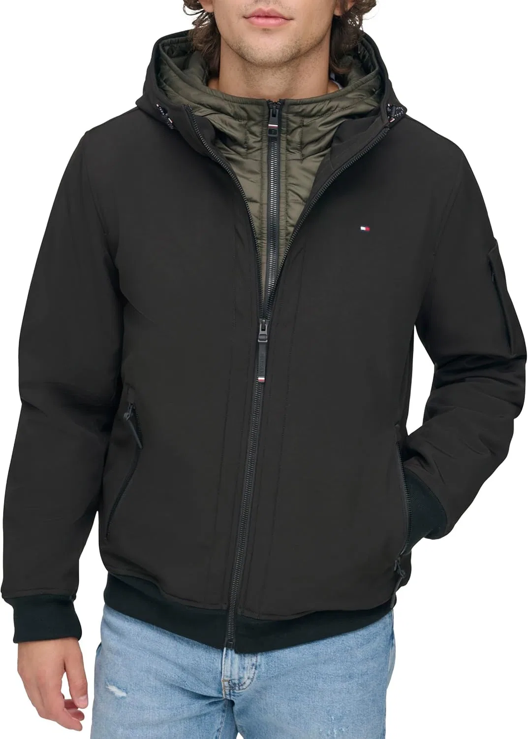 Мужская куртка-бомбер Tommy Hilfiger из материала Soft Shell Active Filled