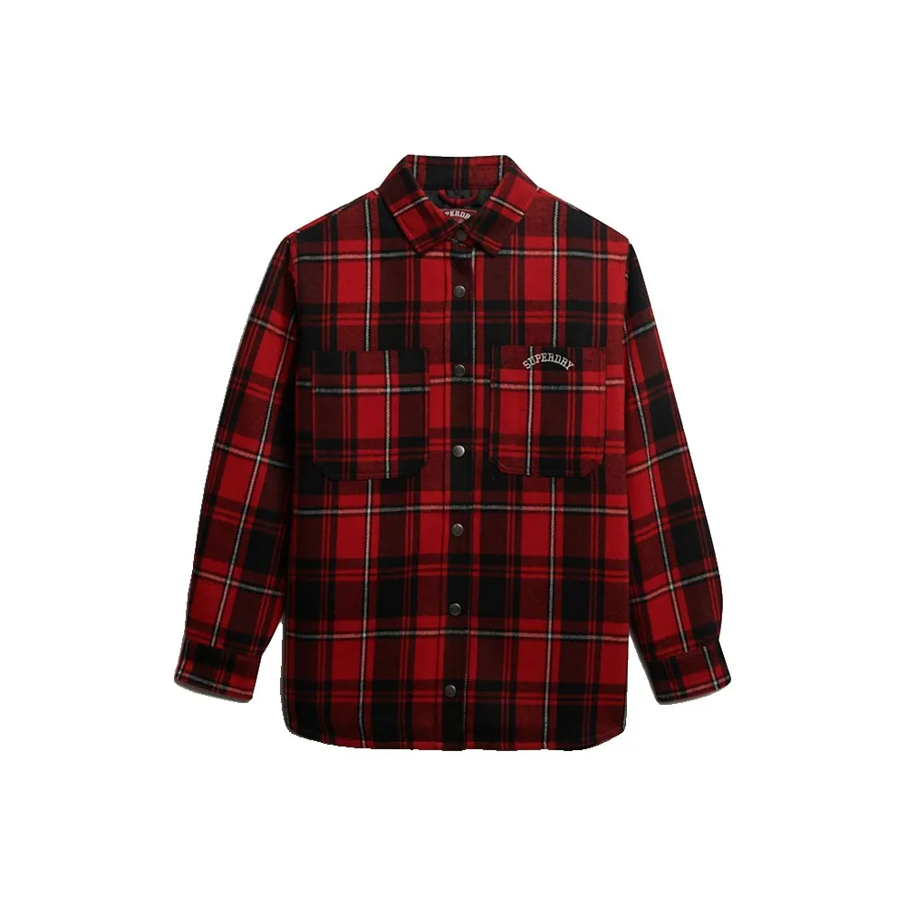 

Рубашка с длинными рукавами в клетку Superdry, красный