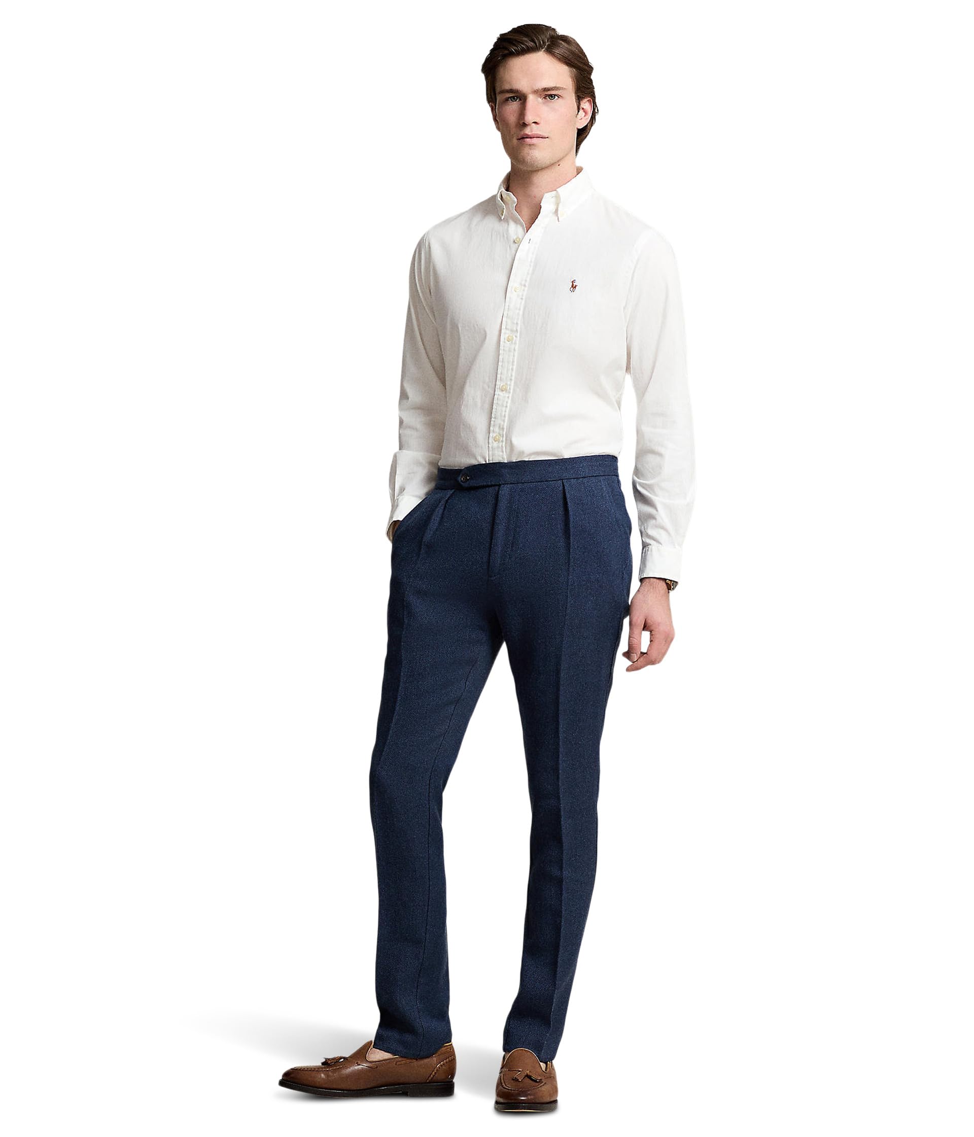 Рубашка Polo Ralph Lauren Classic Fit Chambray Shirt, белый — фото 4