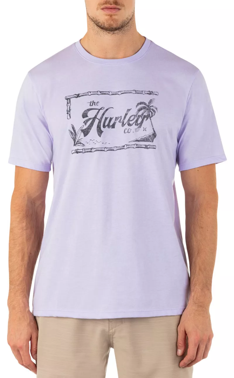 

Мужская повседневная винтажная футболка Hurley, сиреневый