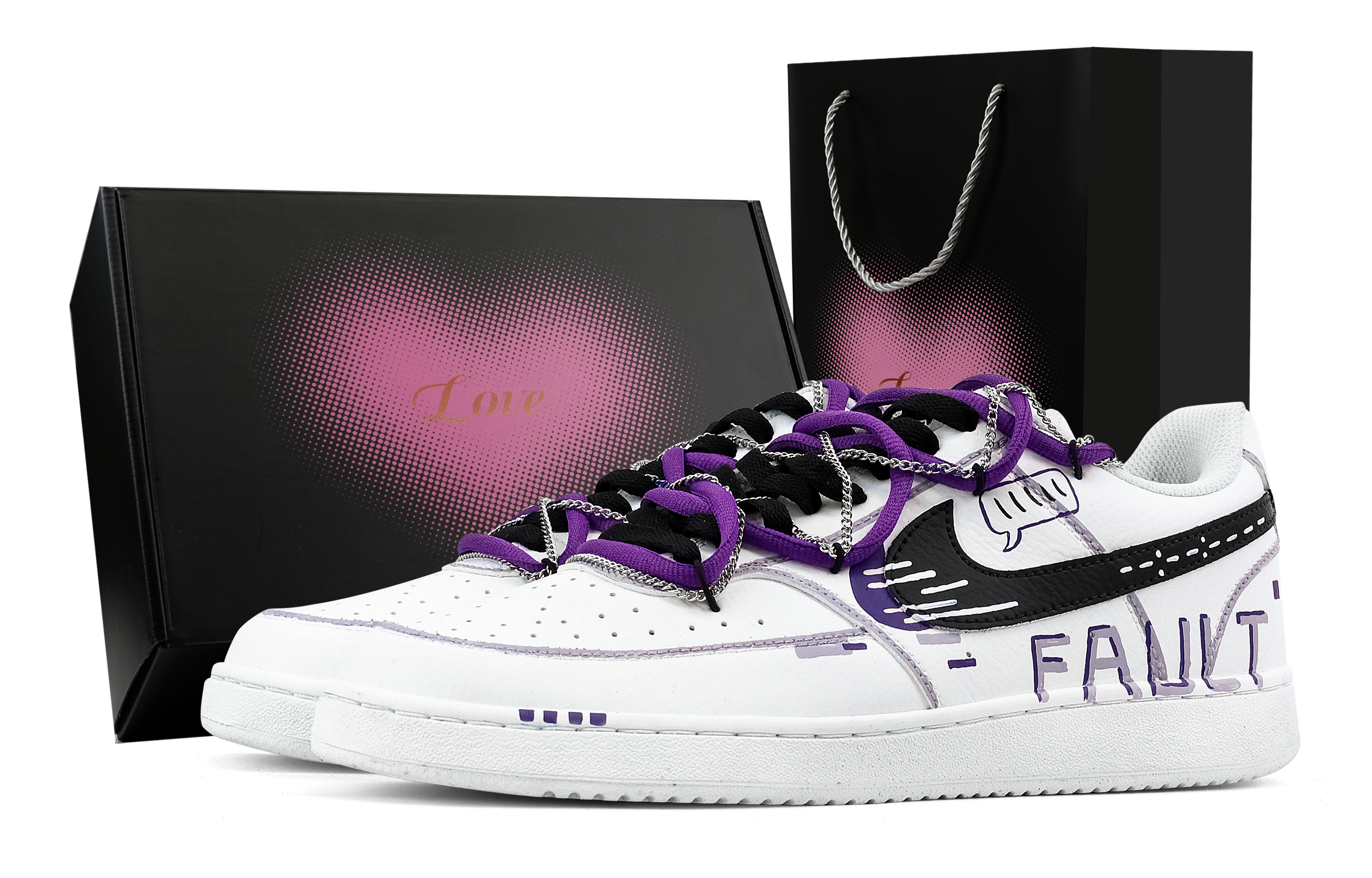 

Nike Кроссовки для скейтборда Court Vision 1 Future Twilight с антискользящим покрытием, износостойкие, мужские, светло-фиолетовые
