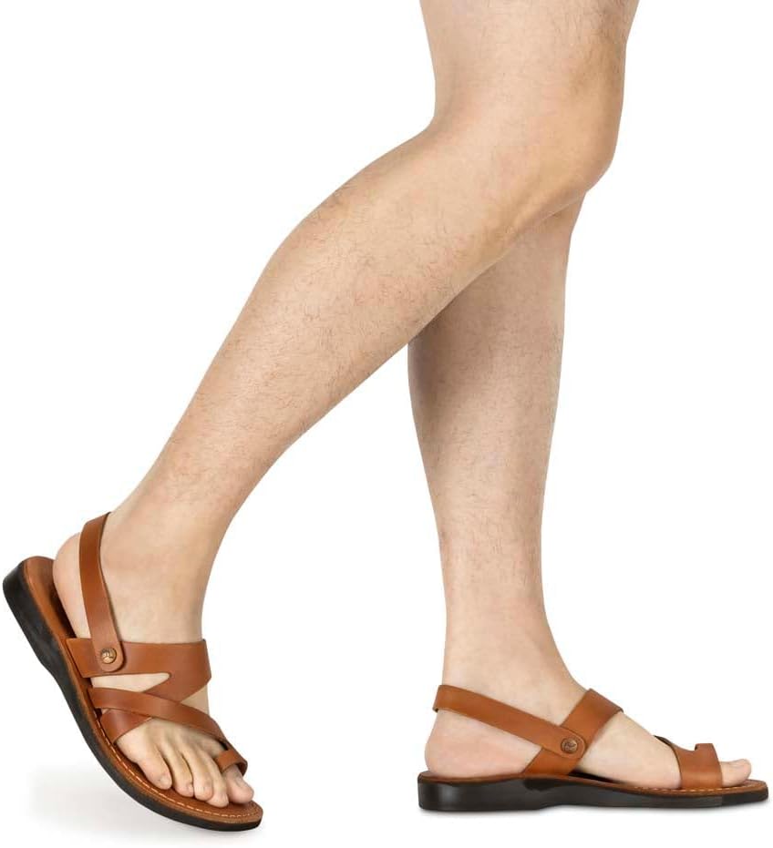 Бенджамин - кожаные сандалии на ремешке сзади - мужские сандалии Jerusalem Sandals — фото 2