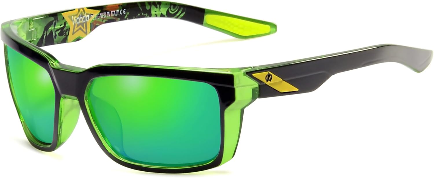 

Поляризованные солнцезащитные очки с обтекаемой формой для занятий спортом на открытом воздухе: для мужчин, для велоспорта, бега, рыбалки, для женщин 4201 VIAHDA, Green