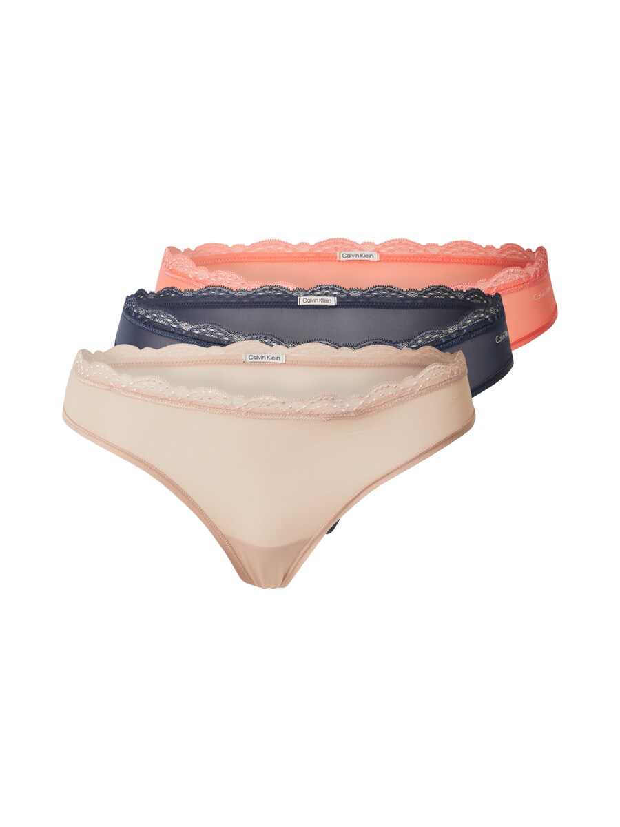 

Стринги Calvin Klein, цвет Beige/Dark blue/Coral