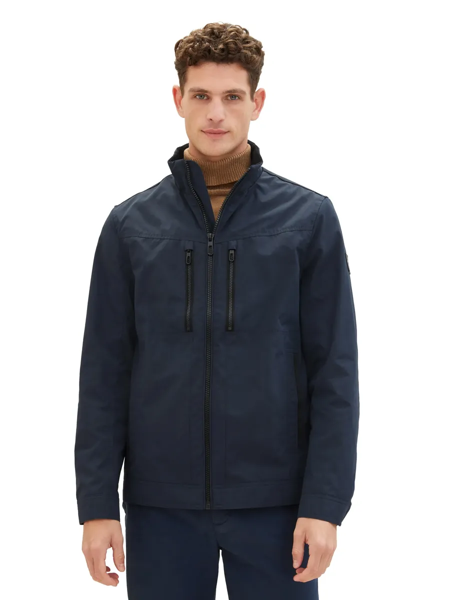 

Блузон TOM TAILOR, без капюшона, качество softshell, синий