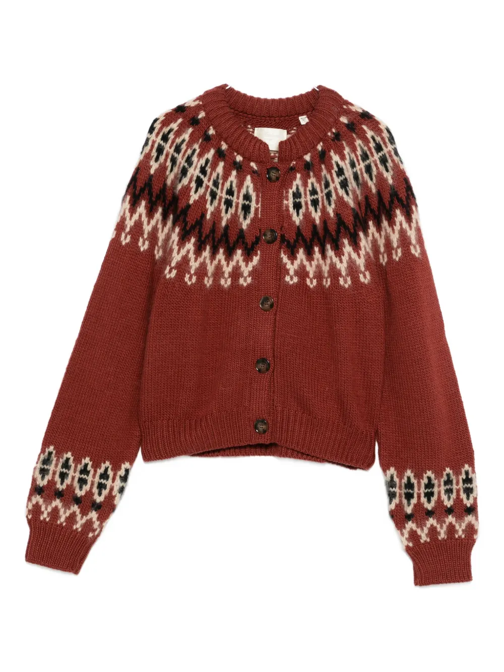 

Кардиган с узором интарсия Clarke Dôen, коричневый