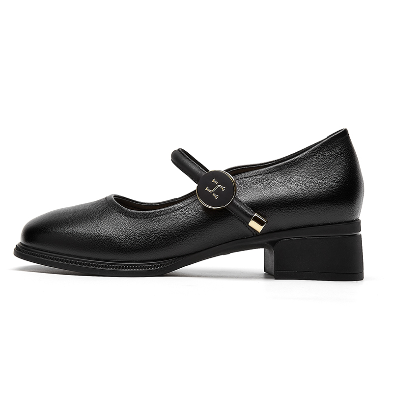 Rich Birds Mary Jane Shoes 4CM Women's, Black