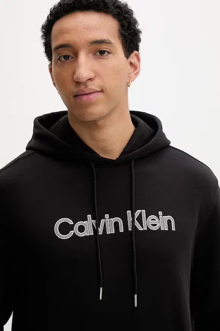 Худи свободного кроя Calvin Klein, черный — фото 4
