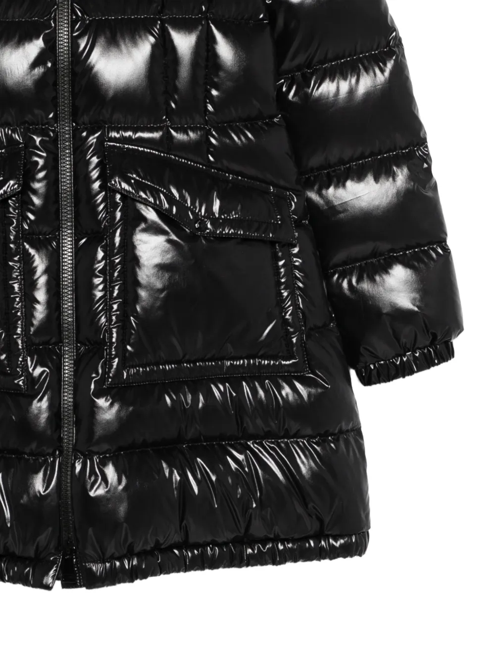 Куртка Aruna с меховой отделкой Moncler Enfant, черный — фото 3
