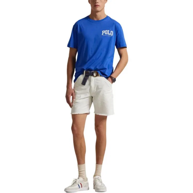 Футболка Custom Slim Fit с логотипом из джерси Polo Ralph Lauren, Blue — фото 3
