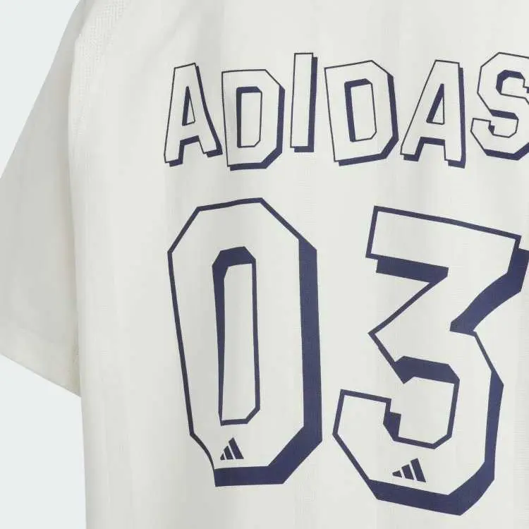 Adidas Спортивный комплект Casual Sportswear Climacool SS25 Jade White/Victory Blue для подростков — фото 4