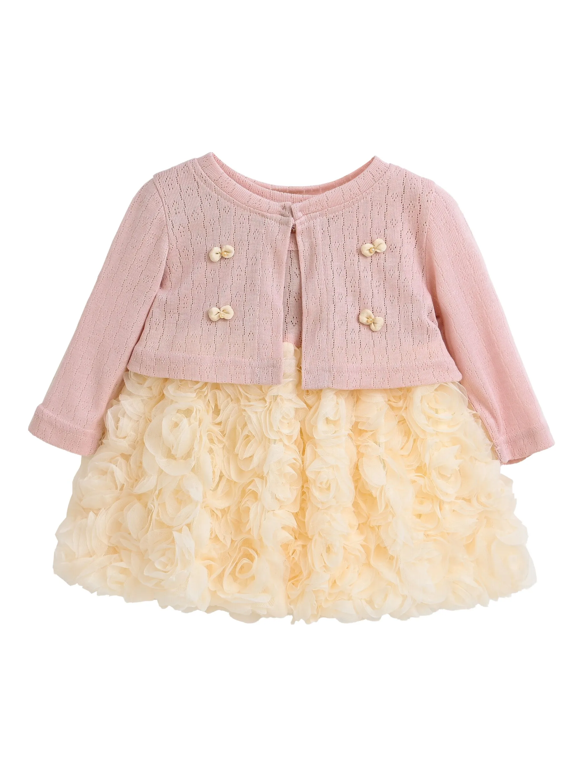 

Комплект с платьем и цветочной аппликацией Tulleen, розовый