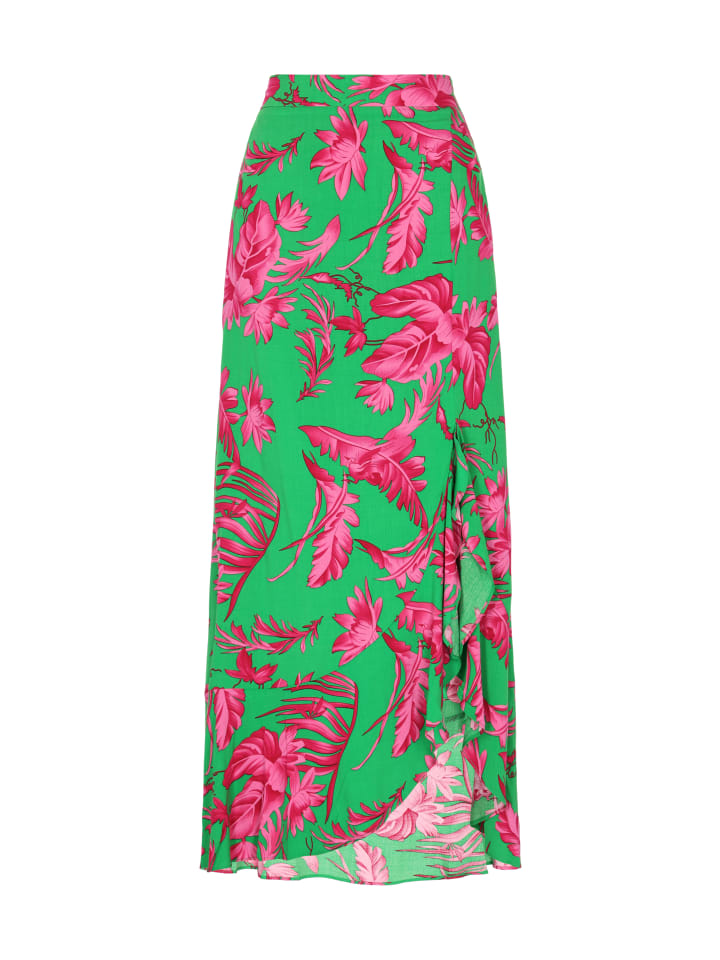 

Юбка длиной до колена IZIA, цвет green pink