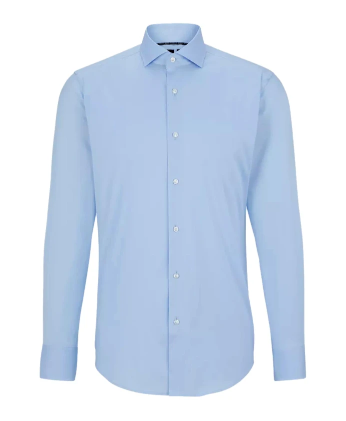 

Приталенная трикотажная рубашка p-hank-s-kent Hugo, синий