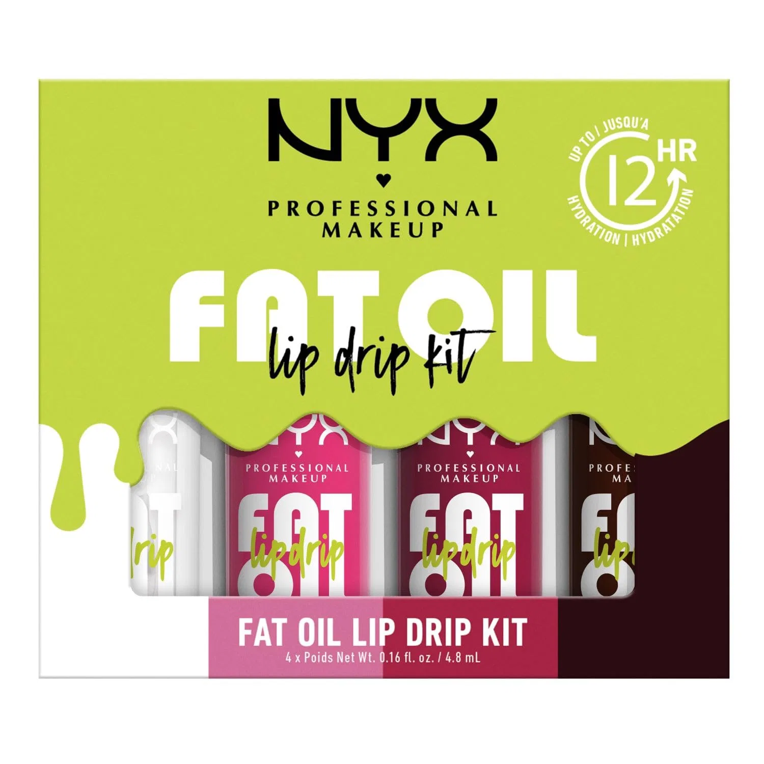 Набор увлажняющих блесков для губ «Fat Oil Lip Drip» от NYX Professional Makeup (4 штуки) Nyx Professional Makeup, Select Colour Name