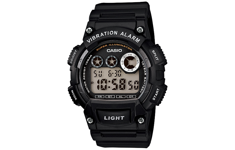 

Мужские молодежные черные часы W-735H-1A CASIO