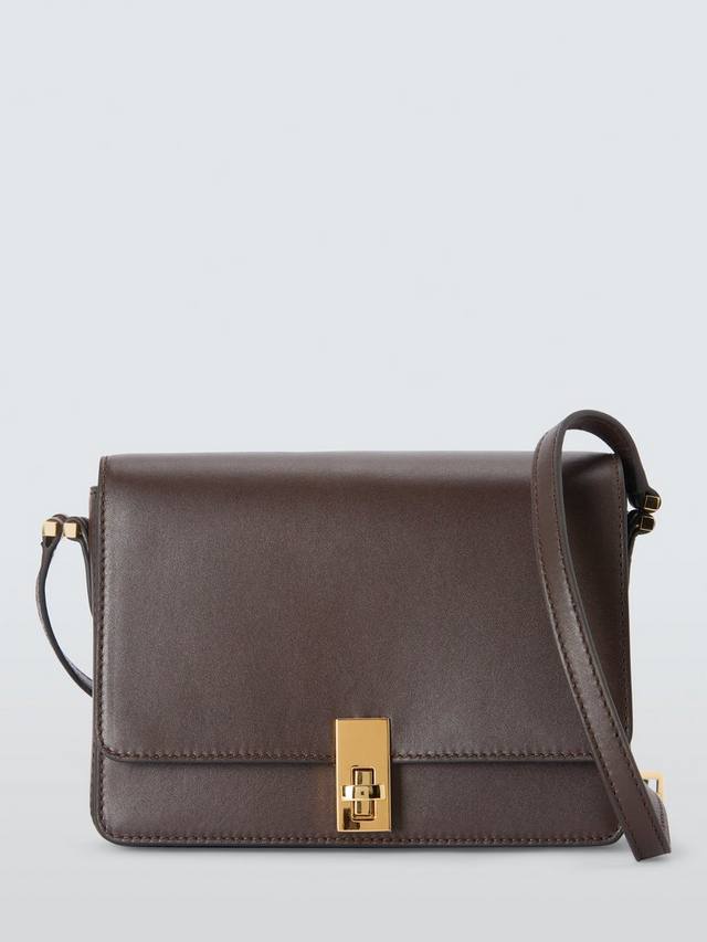 

Кожаная сумка-кроссбоди John Lewis, Chocolate