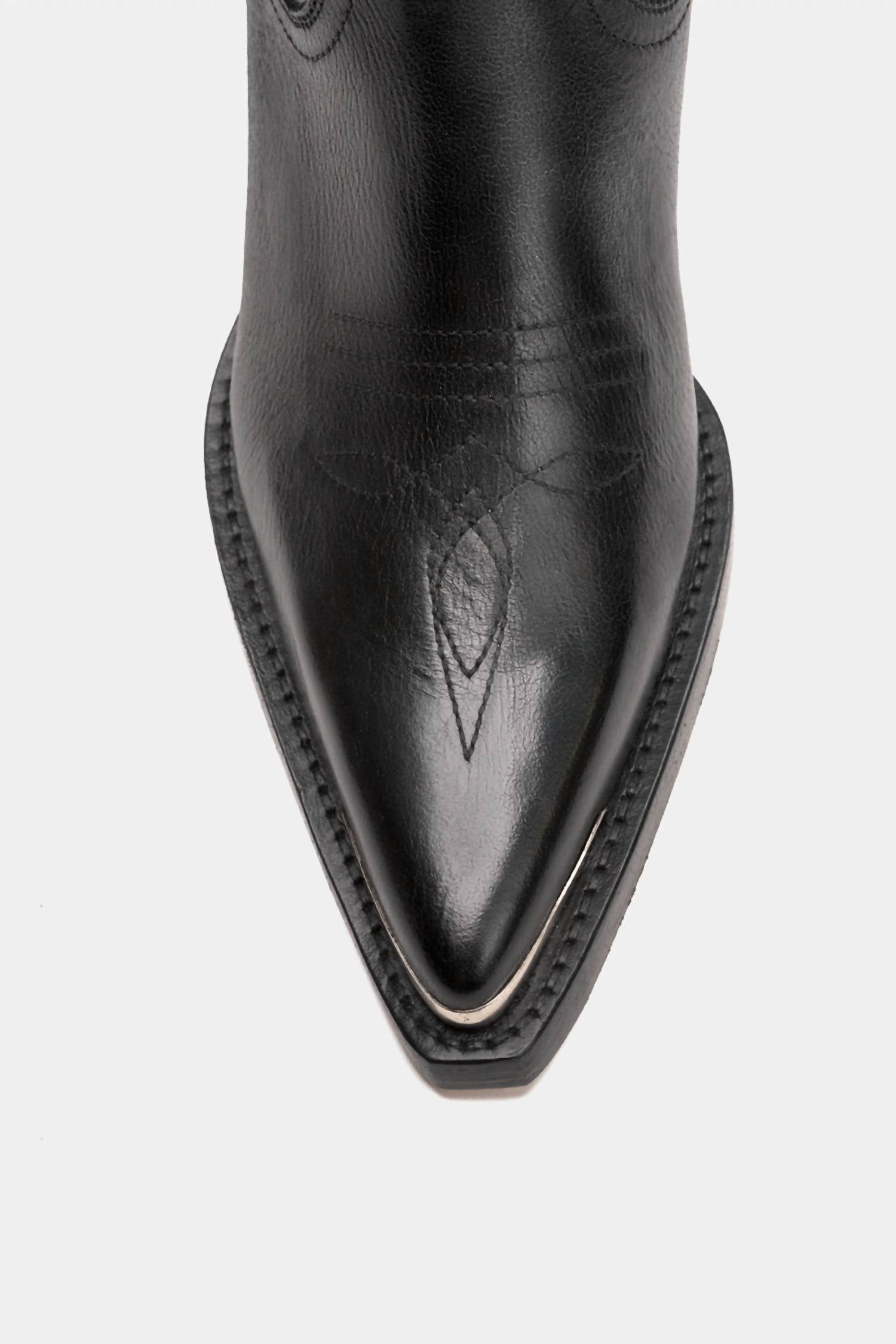 Женские ковбойские кожаные сапоги Gilia в черном цвете Dante Shoes — фото 4