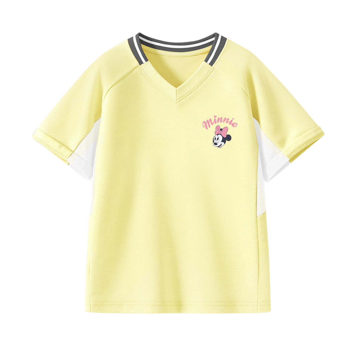 

Детская футболка V-образный вырез тонкая Disney, silicone double lifting k желтый